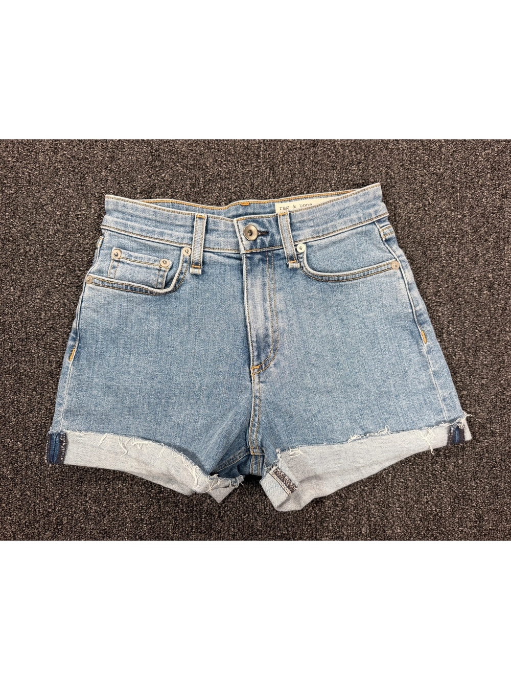 nwot rag & bone Nina High-Rise Short Denim Shorts Size 23 Light Blue